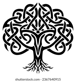 Tree in celtic knot style