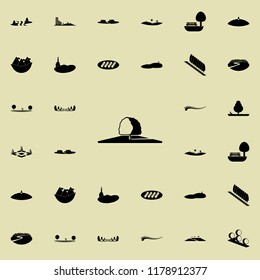 tree in center of field icon. Park and landscape icons universal set for web and mobile on colored background