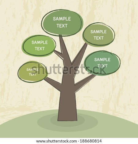 tree chart design template tree diagram stock vector royalty free