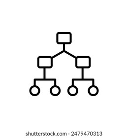 Tree Chart Icon Ideal for Hierarchical Data Visualization