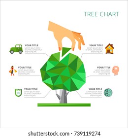 Tree Chart with Six Options Slide Template