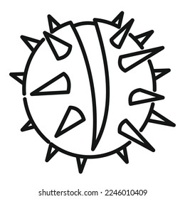 Tree chestnut icon outline vector. Sweet fruit. Roast nut