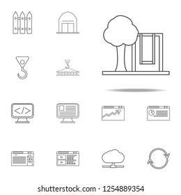 tree and children's swings icon. web icons universal set for web and mobile
