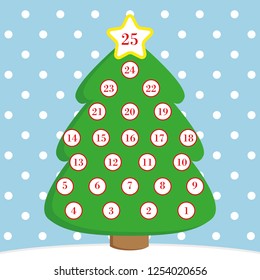 Tree christmas advent calendar