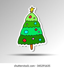 tree christmas decoration celebration vector design winter symbol holiday