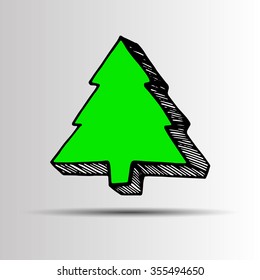 tree christmas decoration celebration vector design winter symbol holiday