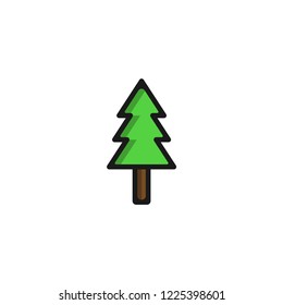 Tree Christmas Icon flat style for christmas concept, web , mobile icon