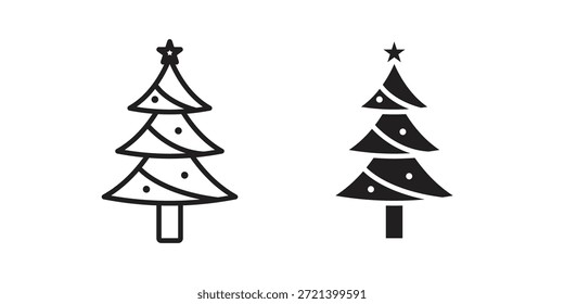 Tree christmas icon for template. Icon vector graphic set