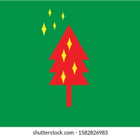 Tree christmas icon vector logo illustration