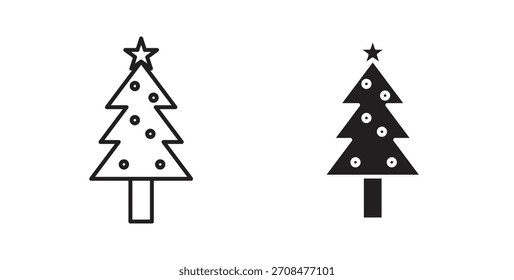 Tree christmas icons for use web design,logo.Symbol illustration.