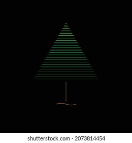 Tree Christmas and Pointer Logo Combination