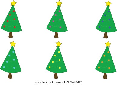 Tree Christmas Set No Background