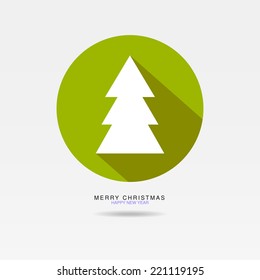 Tree Christmas vector icon. Tree  graphic art