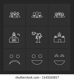 tree  church  halloween  rip  graveyard  horror  pumpkin  grave  cross  bat  scary  scare  candy  rip  horror  night  spider  icon vector design  flat  collection style creative  icons