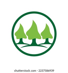 Tree circle 2 logo icon template