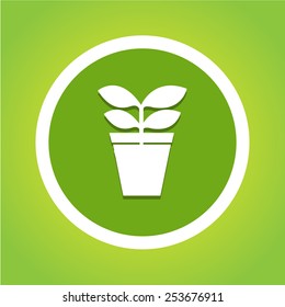 Tree in Circle icon great for any use. Vector EPS10.