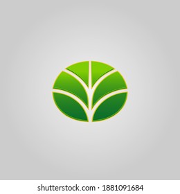 Tree circle illustration for simple logo design