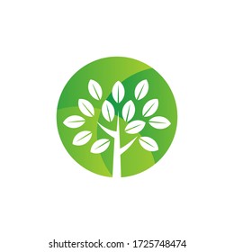 Tree in circle logo design