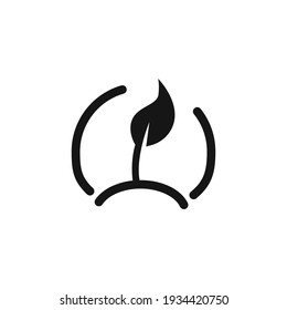 tree circle logo line art icons, simple symbol pictograms