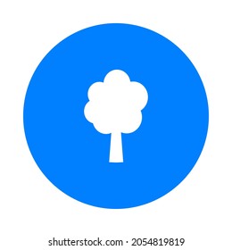 Tree and circle on white