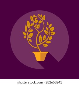 Tree in the circle vector art