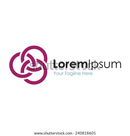 Tree circles combined purple element icons business logo