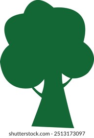 Tree clip art design on plain white transparent isolated background for card, shirt, hoodie, sweatshirt, apparel, tag, mug, icon, poster or badge