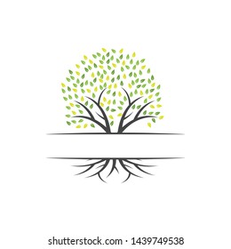 Tree clip art graphic design template vector isolated