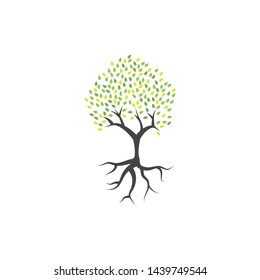 Tree clip art graphic design template vector isolated