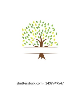 Tree clip art graphic design template vector isolated