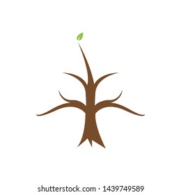 Tree clip art graphic design template vector isolated