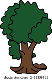 Tree clip Art vector illustration wall art,sticker,card,apparels and more