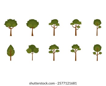Tree Clipart Design Element Set