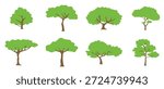 Tree Clipart Set vector illustration