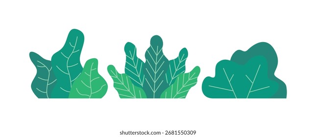 Ilustración vectorial de conjunto de Clipart de árbol