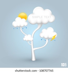 tree with clouds weather