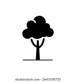 Arbre avec un couvert en forme de nuage représentant l'air et la Nature