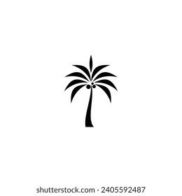 árbol, símbolo geométrico de coco vector de logotipo simple