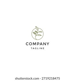 Baum Kaffeelinie Logo Symbol Design Vorlage flachen Vektor