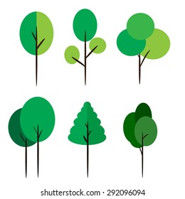 Tree. Collection of design elements