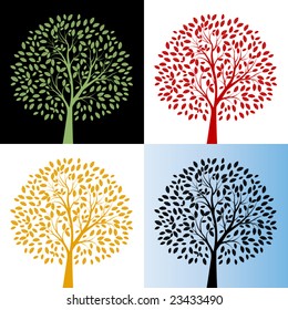 Tree with color choices - Each tree one unit