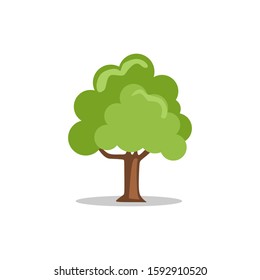 tree color flat icon for web and mobile design