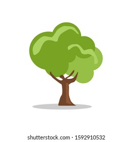 tree color flat icon for web and mobile design