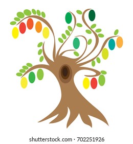 Tree with color leaves