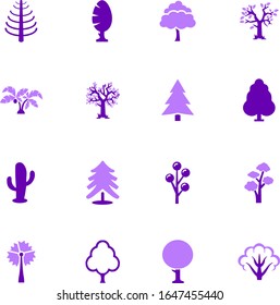 Tree color vector icons for user interface design