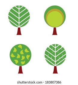 tree color vector illustration