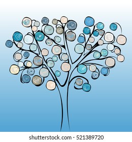 Tree colorful abstract background. 