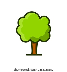 ilustración vectorial de iconos de color de árbol