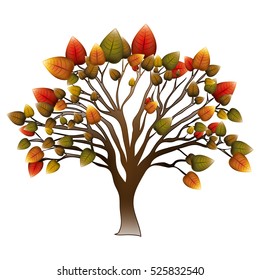 tree with colorful leafy branches