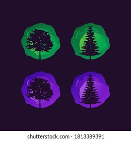 tree colorful logo design collection